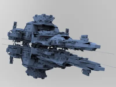 Sci-Fi Droid Prowler Ship 2  3D model