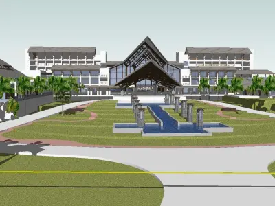 vacation spot-Resort-Fashion Leisure Hotel-0239 3D model