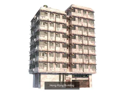 Hong Kong Building V3 3D Model Pack