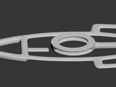 Skyrocket Bookmark Free 3D print model