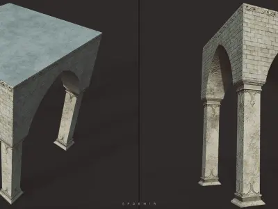 Roman Arch Model Low-poly 3D model