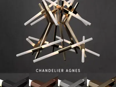 Chandelier Agnes 24 lights2 4 colors 3D model