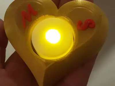 Heart Candle Holder 3D print model