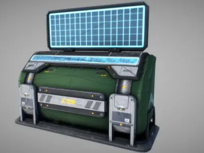 Sci Fi Console 01 Low-poly 3D model