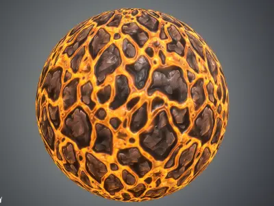Stylized Lava Vol 35 - Hand Painted Textures Texture