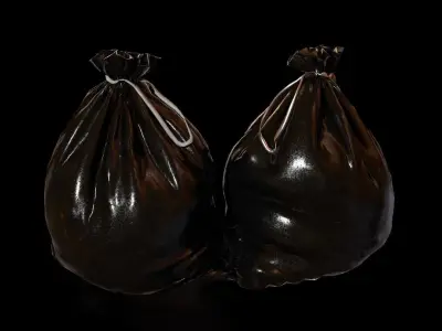 trashbag PBR trash bags - garbage bags Low-poly 3D model