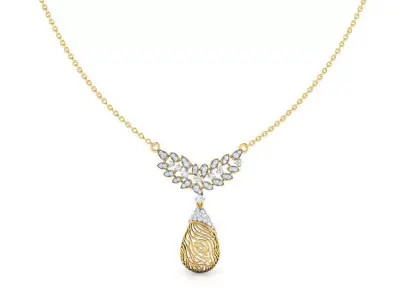 Lupine Wood Grain Necklace  3D print model