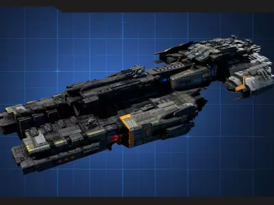 STARSHIPS - Pack10 Low-poly 3D model