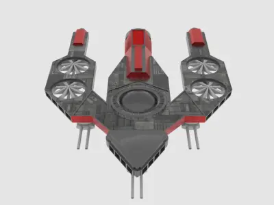 Antonov An - S Spaceship  Low-poly 3D model