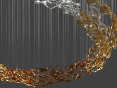 Waves Chandelier 3D model