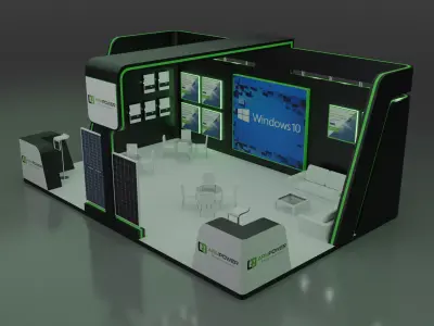 Exhibition Stall Size 20x30 Low-poly 3D model