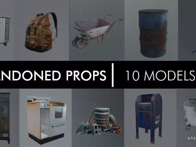 abandoned props bundle 3D model