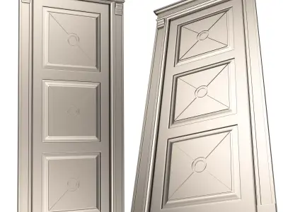 Classic Door 07 Low-poly 3D model