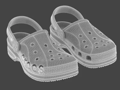 Crocs Baya Clog Light Gray 3D model