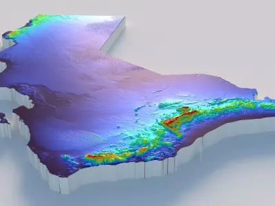 Oman Terrain Country 3D model