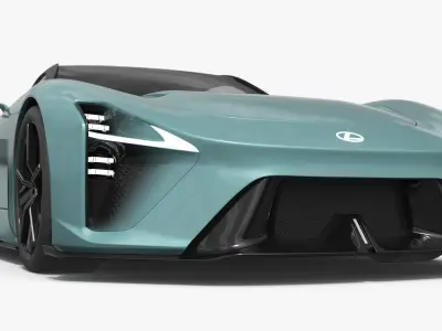  Lexus Future Sport Concept Vehicle Turquoise Simplified 