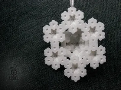 Snowflake fractal pendant 3D print model