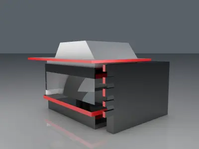 Coffee Kiosk Free low-poly 3D model