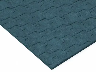 Cross teal rug 3D model