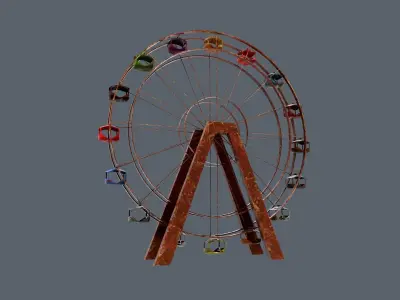Ferris wheel Low-poly 3D model