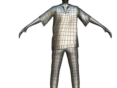 Cartoon Low Poly Style Avatar 021 3D Model Low-poly 3D model