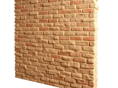 Rustic Brick Wall model pack Low-poly 3D model