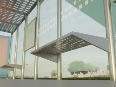 Bus Stop Version 3 Low-poly 3D model