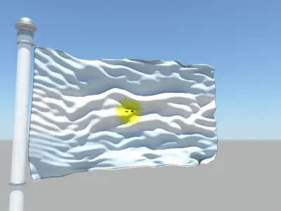 Argentina Flag 3D model