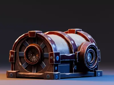 Interactive Object - Laser Barrier Low-poly 3D model