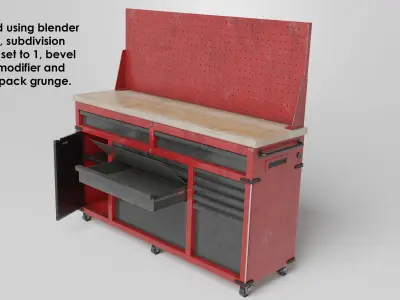 Garage 60inch tool cabinet 3D model