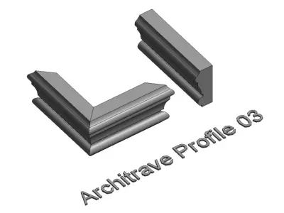 Architrave profile Vol01 Revit Parametric family 3D model
