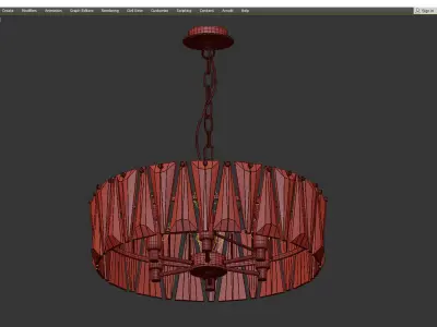 Hanging lamp puntes Low-poly 3D model purchase