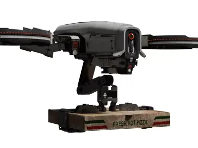 Sci fi delivery drone 3D model