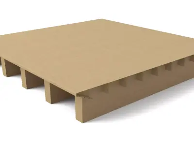 Cardboard Bed Dream Low-poly 3D model