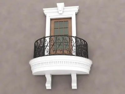 Balcony Door 2 3D model