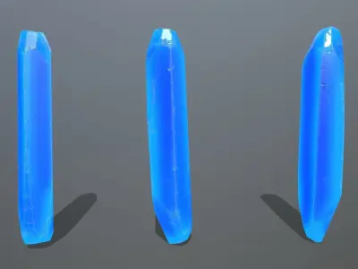 Crystal Set of crystals Low-poly 3D model