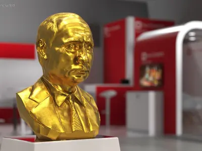  Historical Figures Gold Busts Collection 