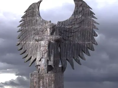 Dark Egyptian Winged Deity  3D model