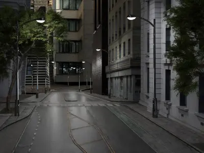 New City  Low-poly 3D model