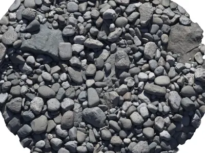 A bunch of rocks Low-poly 3D model