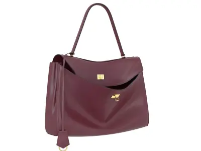 Balenciaga Rodeo Bag Red Low-poly 3D model