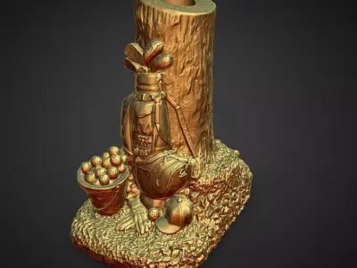Golf Candle Holder decoration 3D print model