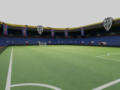 Levante UD Football Stadium Low-poly 3D model