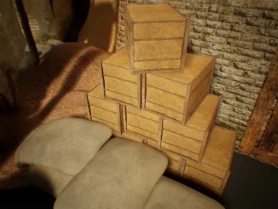 Grain Storage Store 26 Assets Low-poly 3D model