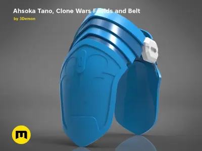 Ahsoka Tano Clone Wars Faulds and Belt 3D print model