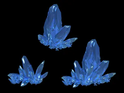 Large crystal - gravel 02 3D model
