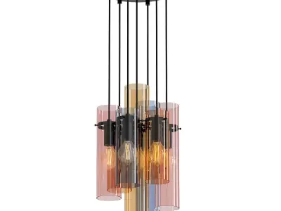 ISORA hanging light fixture glass tubes 3D model