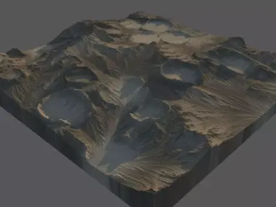 Moon Surface 3D model