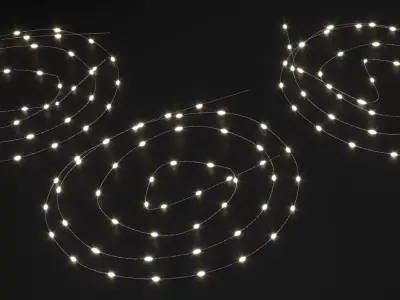 3 MM LED CHRISTMAS SWIRL LGITH STRIP 2025 3D model