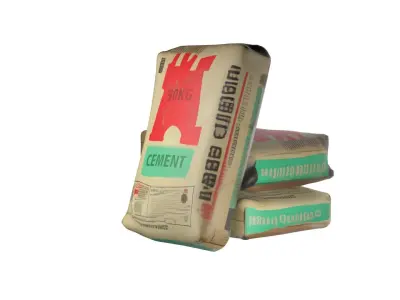 Cement sack Low-poly 3D model